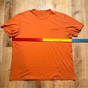 Eddie Bauer Pre Shrunk Large Short Sleeve Orange Pocket Tee Cotton Box Fit Sk8 L
